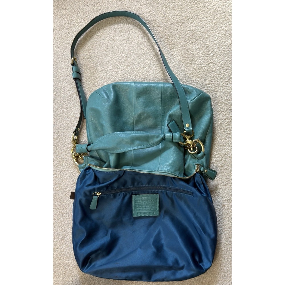 Coach Kristin Crossbody or Shoulder Hobo bag in Aegean teal color Style 16808 - Picture 10 of 14